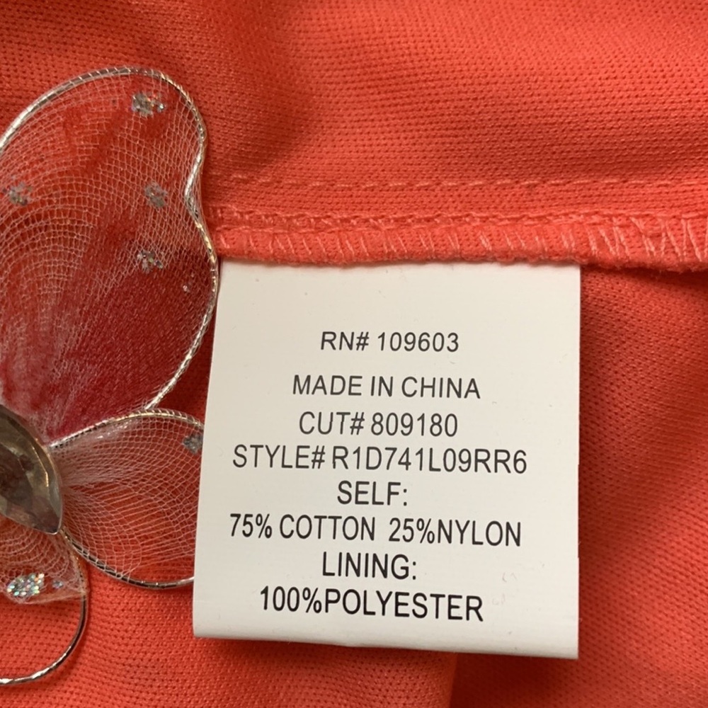 Rabbit Rabbit Rabbit Designs Coral Sheath Embroidered Lace Dress Women's Size 5 - Picture 3 of 9